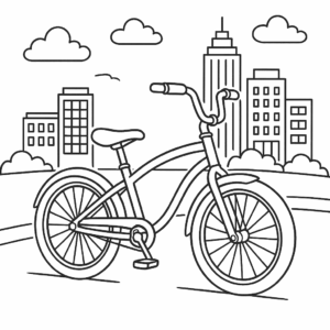 Desenho de Bicicleta Desenho Colorir Imprimir 01