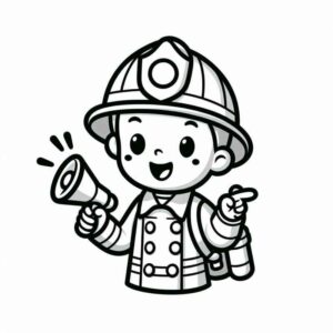 Desenho de Bombeiro Desenho Colorir