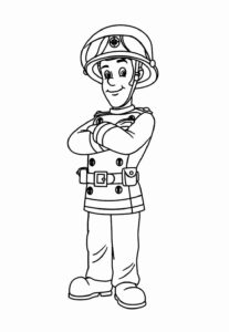 Desenho de Bombeiro Desenho Colorir Imprimir 1