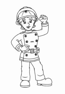 Desenho de Bombeiro Desenho Colorir Imprimir 4