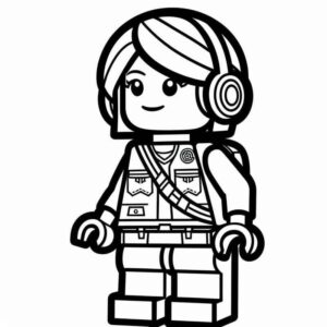 Desenho de Boneca Lego Para Colorir