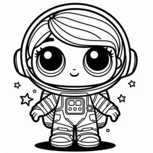Desenho de Boneca Lol Astronauta