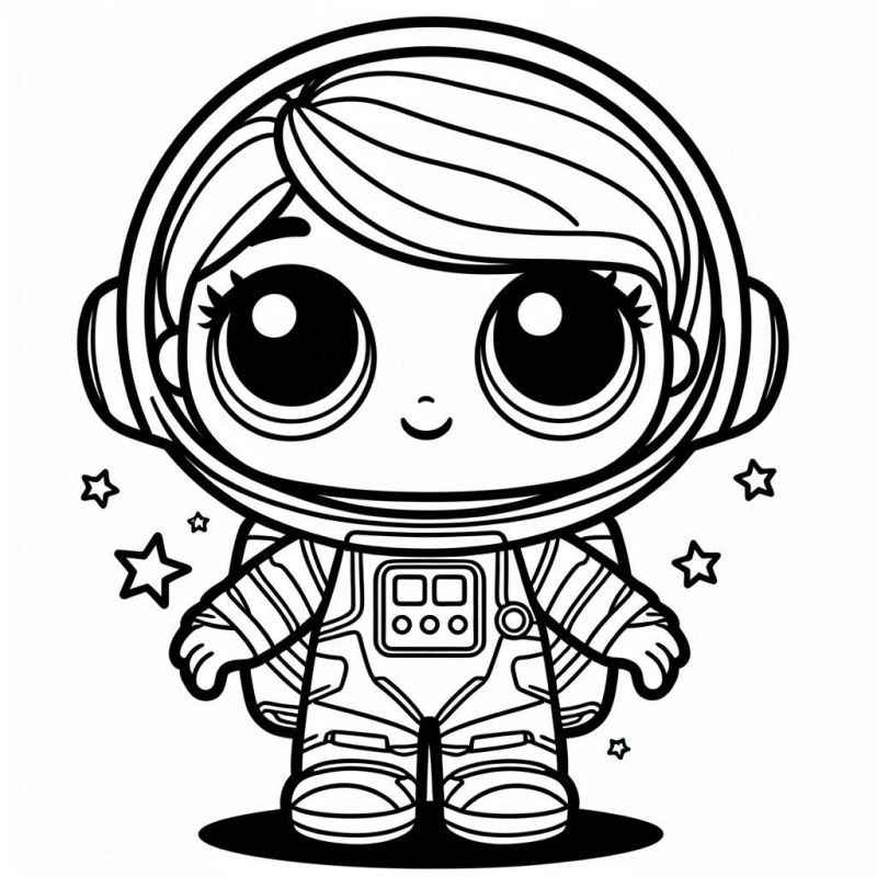 Desenho de Boneca Lol Astronauta