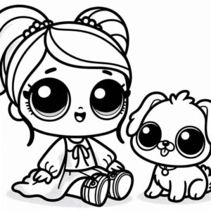 Desenho de Boneca Lol Cachorro Desenho Colorir