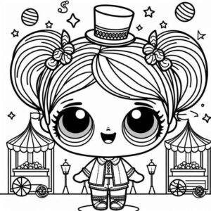 Desenho de Boneca Lol Feira Colorir