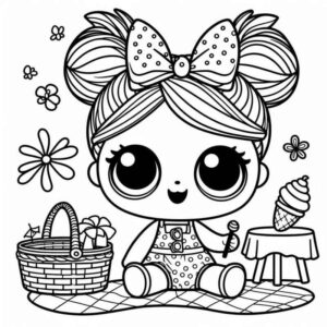 Desenho de Boneca Lol Picnic Desenho Para Colorir