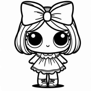 Desenho de Boneca Lol Premium Para Colorir