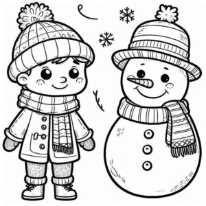 Desenho de Boneco De Neve Desenho Colorir Imprimir 08