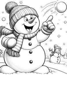 Desenho de Boneco De Neve Desenho Colorir Imprimir 11
