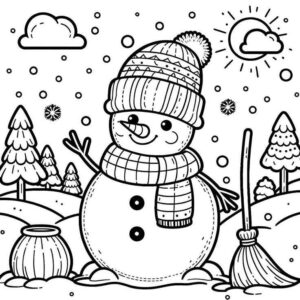 Desenho de Boneco De Neve Desenho Colorir Imprimir 16