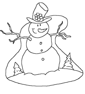 Desenho de Boneco De Neve Desenho Colorir Imprimir 24
