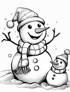 Desenho de Boneco De Neve Desenho Colorir Imprimir 30