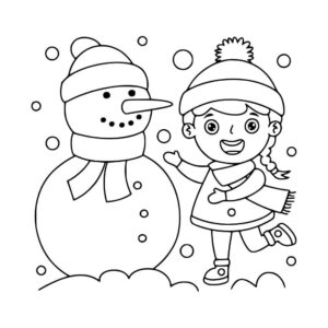 Desenho de Bonecos De Neve Para Colorir 24