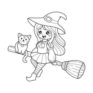 Desenho de Bruxas Desenho Colorir Imprimir 08