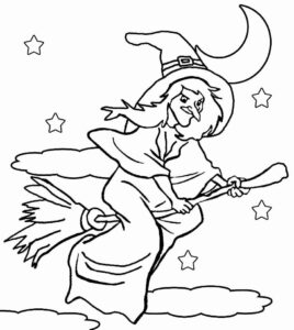 Desenho de Bruxas Desenho Colorir Imprimir 18