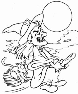 Desenho de Bruxas Desenho Colorir Imprimir 23