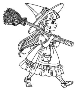 Desenho de Bruxas Desenho Colorir Imprimir 27