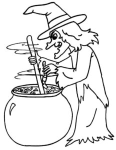 Desenho de Bruxas Desenho Colorir Imprimir 29