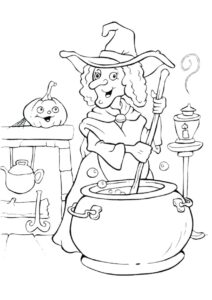 Desenho de Bruxas Desenho Colorir Imprimir 35