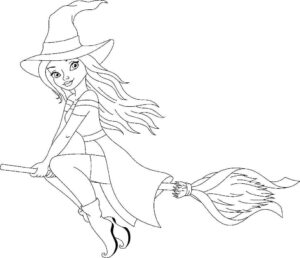 Desenho de Bruxas Desenho Colorir Imprimir 36