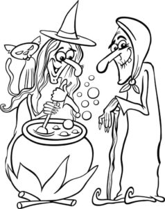 Desenho de Bruxas Desenho Colorir Imprimir 37