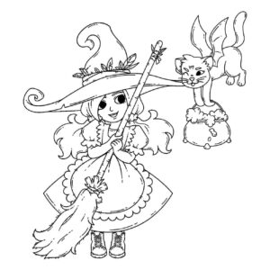 Desenho de Bruxas Desenho Colorir Imprimir 43