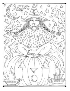 Desenho de Bruxas Desenho Colorir Imprimir 45