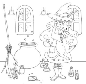 Desenho de Bruxas Desenho Colorir Imprimir 62