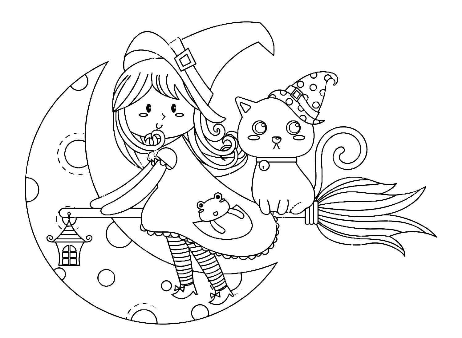 Desenho de Bruxas Desenho Colorir Imprimir 65