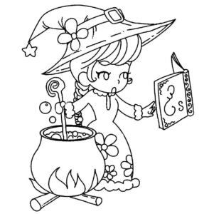 Desenho de Bruxas Desenho Colorir Imprimir 66