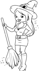 Desenho de Bruxas Desenho Colorir Imprimir 75