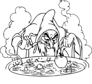 Desenho de Bruxas Desenho Colorir Imprimir 77