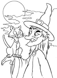 Desenho de Bruxas Desenho Colorir Imprimir 79