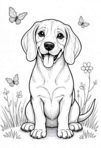 Desenho de Cachorros Desenho Colorir Imprimir 002