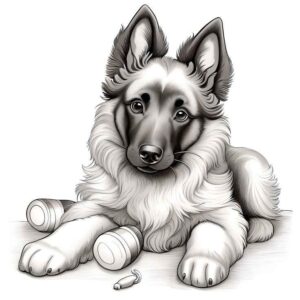 Desenho de Cachorros Desenho Colorir Imprimir 004