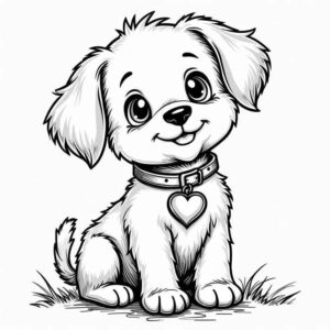 Desenho de Cachorros Desenho Colorir Imprimir 006