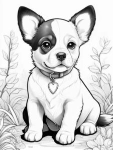 Desenho de Cachorros Desenho Colorir Imprimir 009