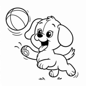Desenho de Cachorros Desenho Colorir Imprimir 022