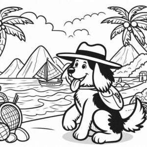 Desenho de Cachorros Desenho Colorir Imprimir 025