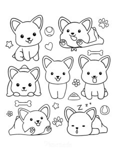 Desenho de Cachorros Desenho Colorir Imprimir 036