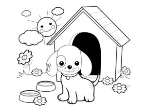 Desenho de Cachorros Desenho Colorir Imprimir 037