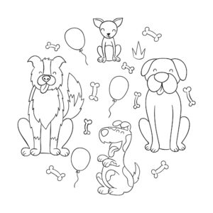 Desenho de Cachorros Desenho Colorir Imprimir 041