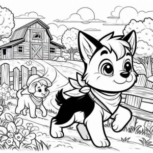 Desenho de Cachorros Desenho Colorir Imprimir 051