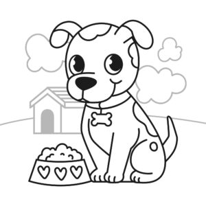 Desenho de Cachorros Desenho Colorir Imprimir 053