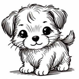 Desenho de Cachorros Desenho Colorir Imprimir 055