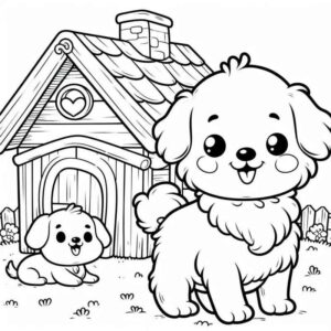 Desenho de Cachorros Desenho Colorir Imprimir 069