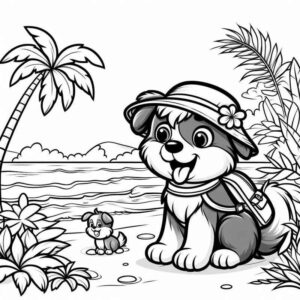 Desenho de Cachorros Desenho Colorir Imprimir 070