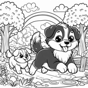 Desenho de Cachorros Desenho Colorir Imprimir 071