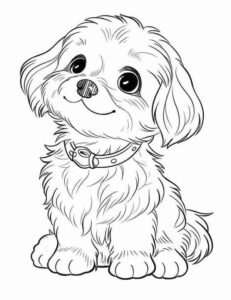 Desenho de Cachorros Desenho Colorir Imprimir 073