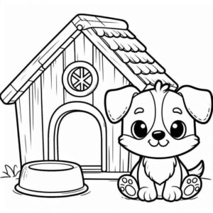 Desenho de Cachorros Desenho Colorir Imprimir 075